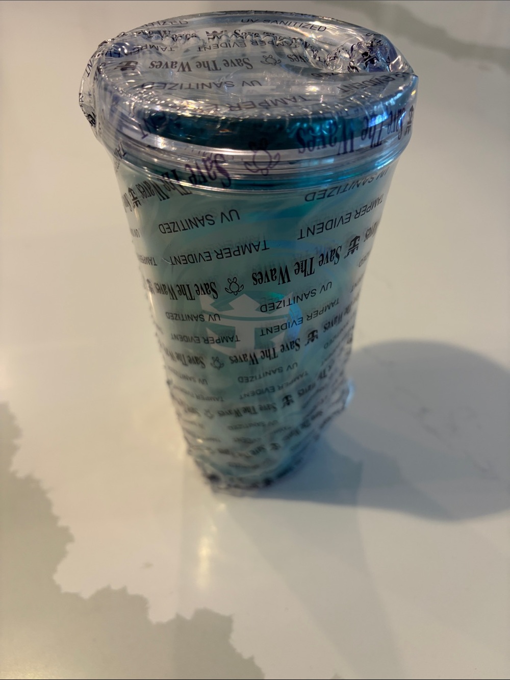 New Royal Caribbean Sealed Aqua Freestyle Drink Tumbler - RFID never activated